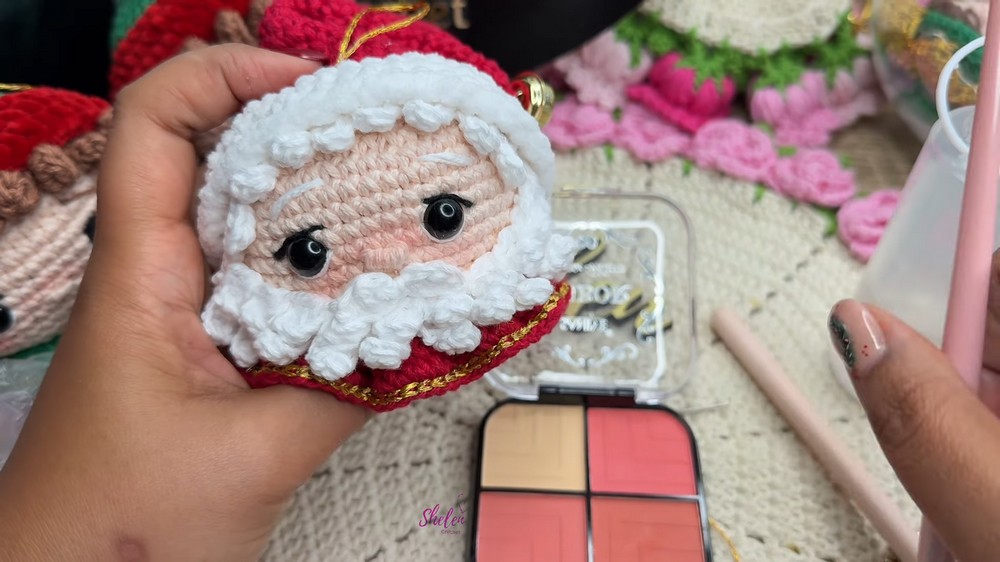 Crocheted Santa Claus Christmas Ornament Perfect for your Tree (10)