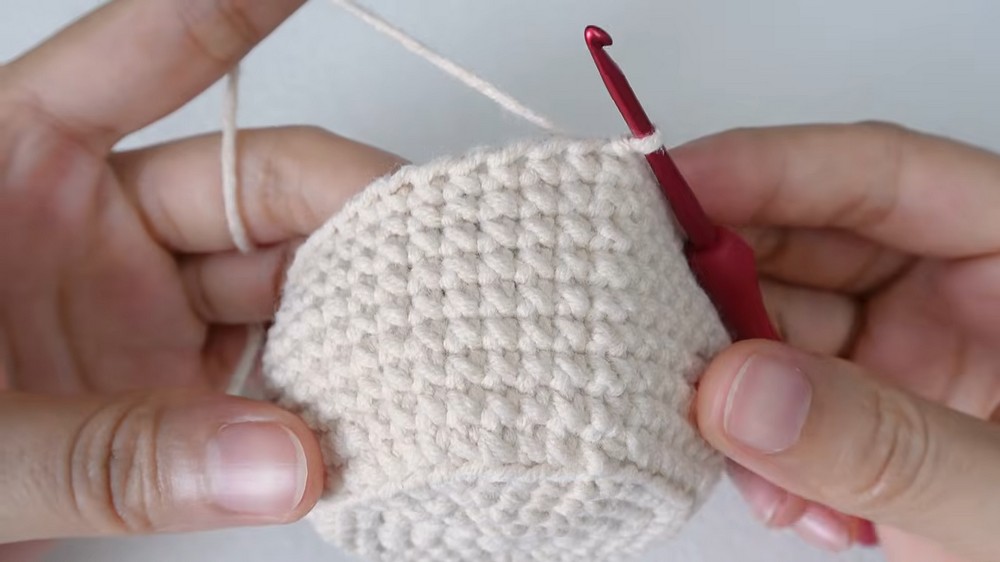 How to Crochet TULIP POT for beginners (5)