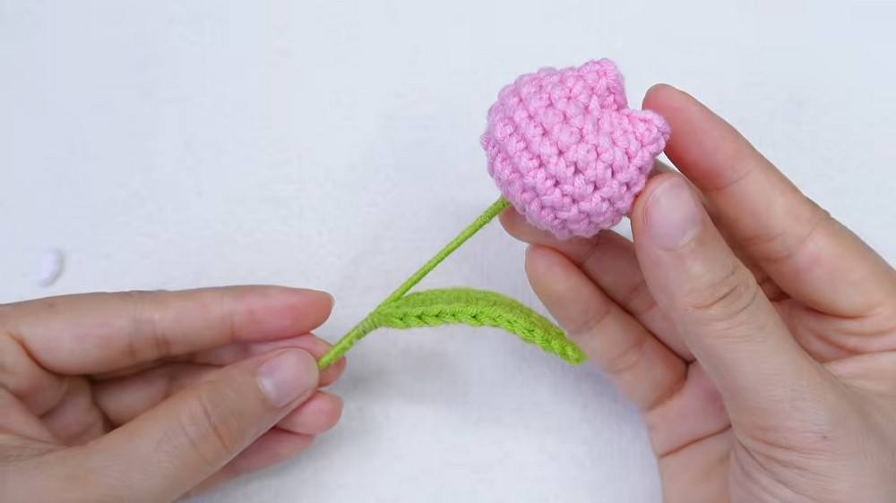 How to Crochet TULIP POT for beginners (6)
