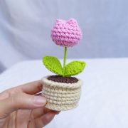 How to Crochet a Mini Tulip Pot (2)
