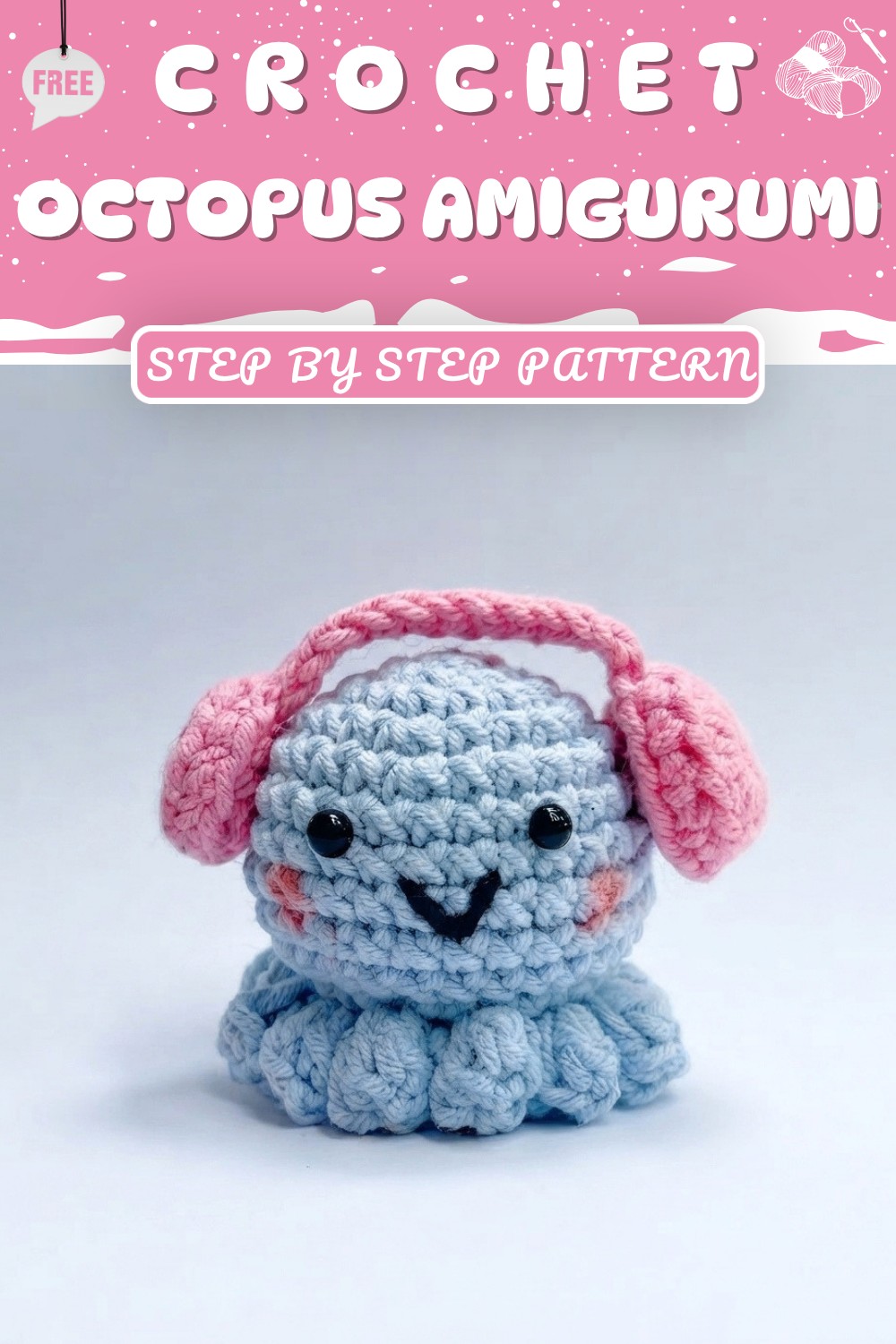 How to Crochet an Octopus Amigurumi keychain (9)
