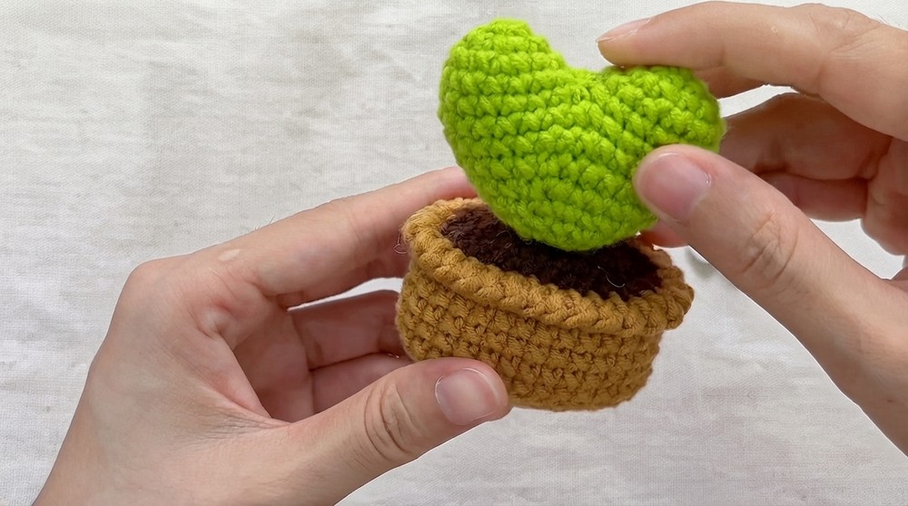 How to crochet Heart Cactus Pattern (4)