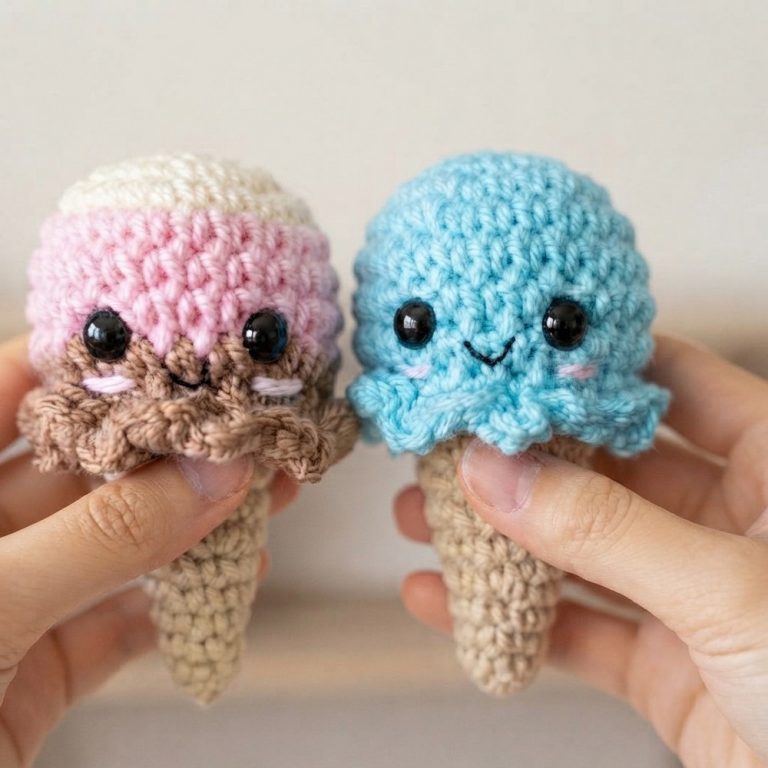 Ice-Cream Cone Quick Crochet Tutorial 11