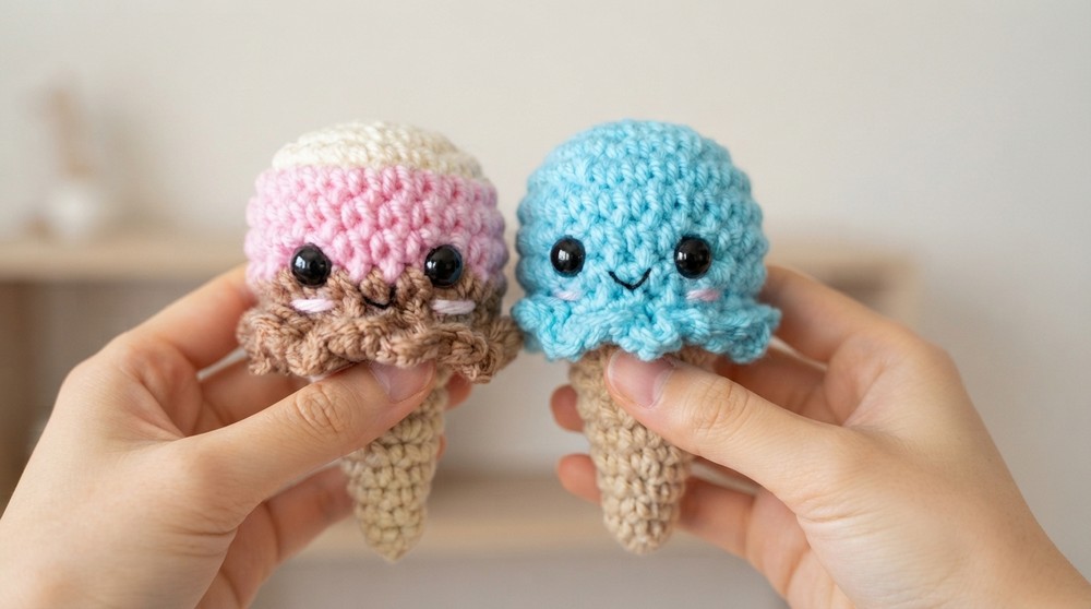 Ice-Cream Cone Quick Crochet Tutorial 2