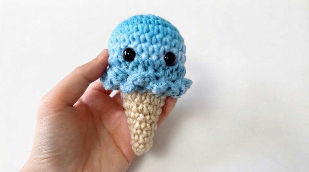 Ice-Cream Cone Quick Crochet Tutorial 9