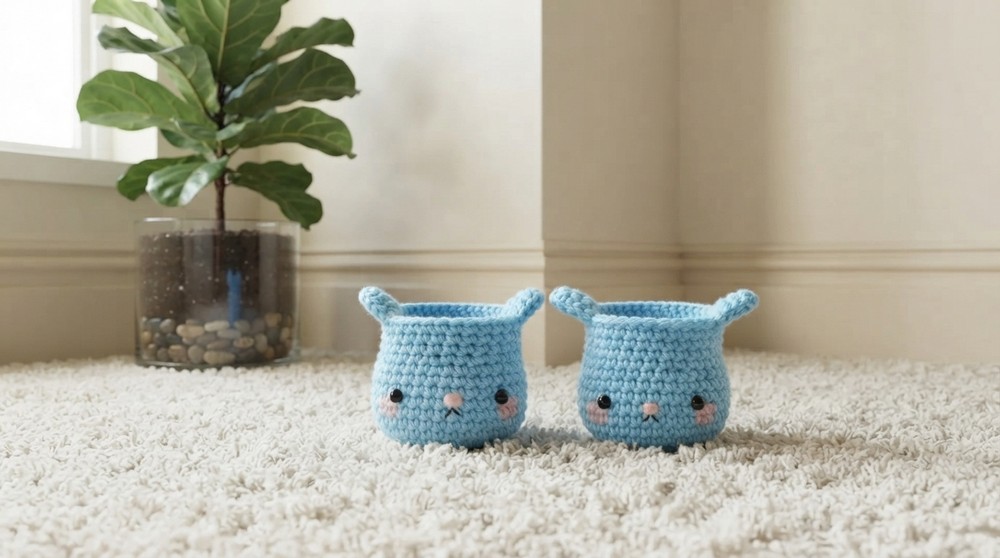 Kawaii Amigurumi Bunny Plant Home Decor 2