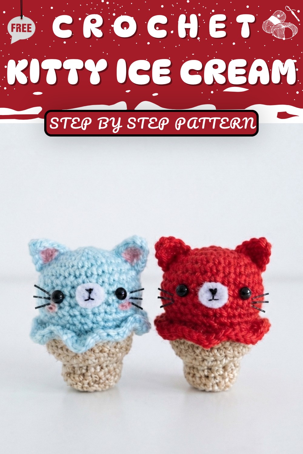 Kitty Ice Cream Amigurumi Crochet Tutorial 8