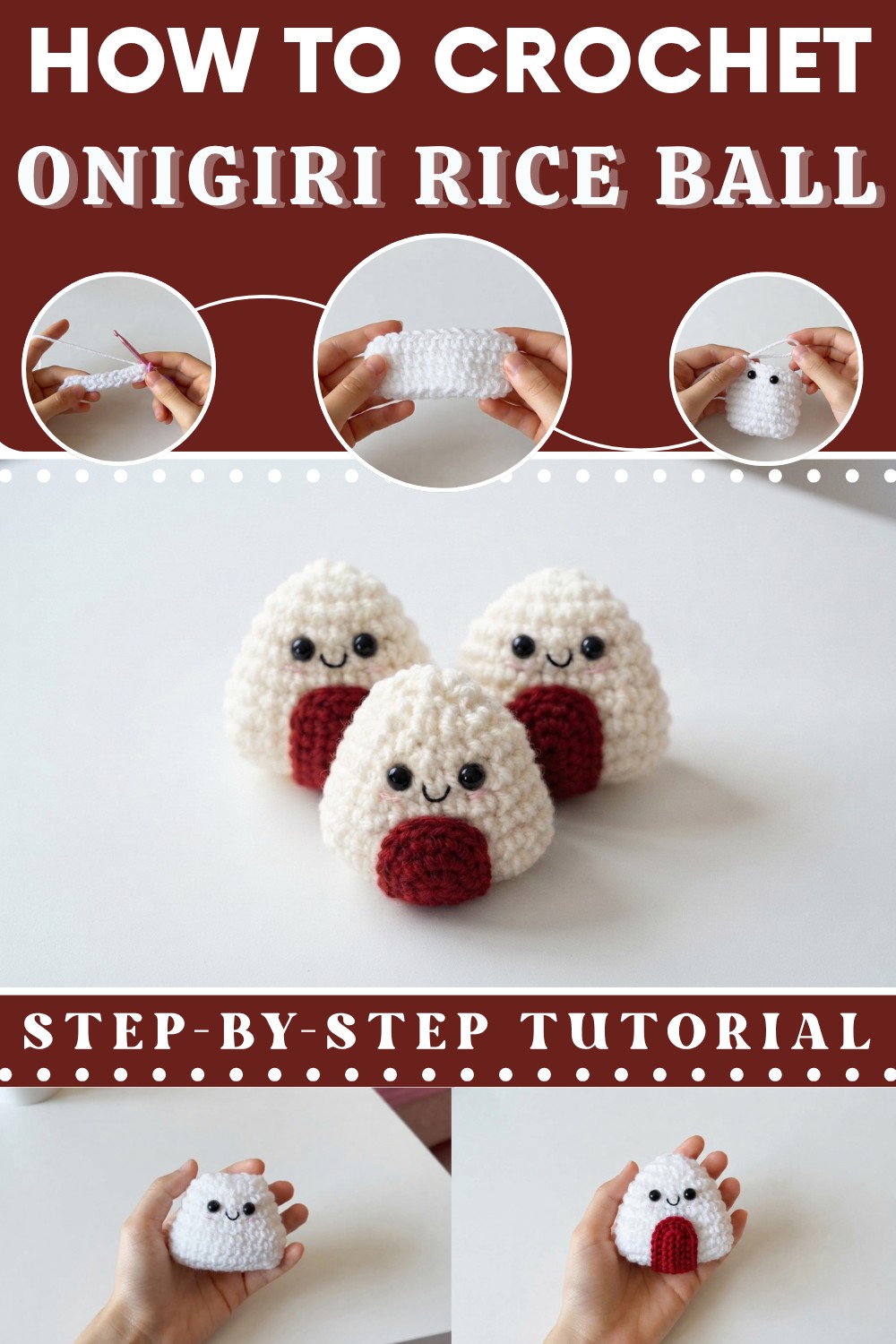 Onigiri Rice Ball Amigurumi Quick Tutorial 1