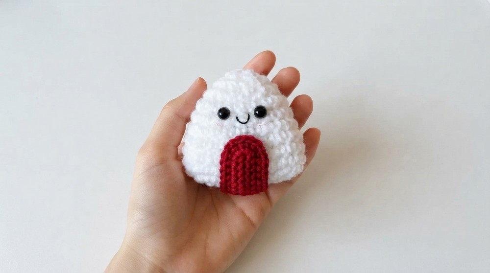 Onigiri Rice Ball Amigurumi Quick Tutorial 7