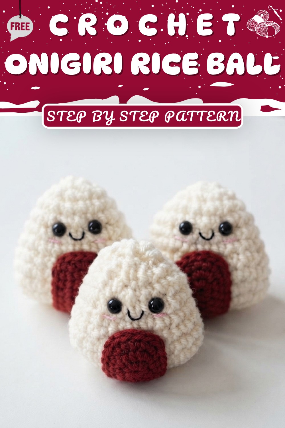 Onigiri Rice Ball Amigurumi Quick Tutorial 8