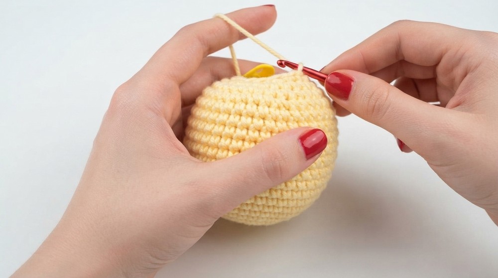 TUTORIAL ON HOW TO KNIT A DUCK AMIGURUMI FOR BEGINNERS HOW TO KNIT A CROCHET DOLL 5