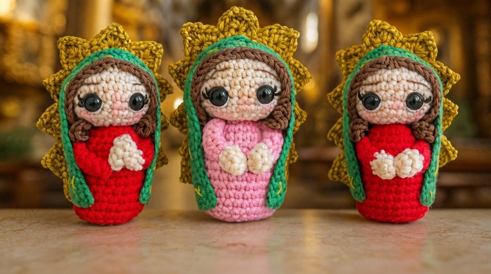 Virgin Mary Amigurumi Mini Tutorial (10 cm) Crochet for Beginners 2