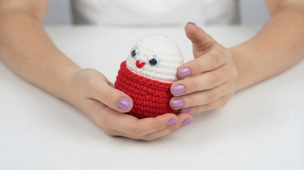 how to crochet egg bunny shell 5
