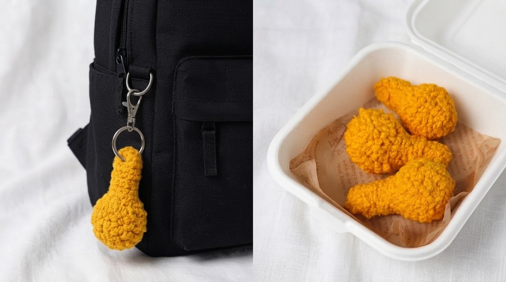 How to Crochet a Fried Chicken Drumstick Easy Crochet Food Tutorial 2