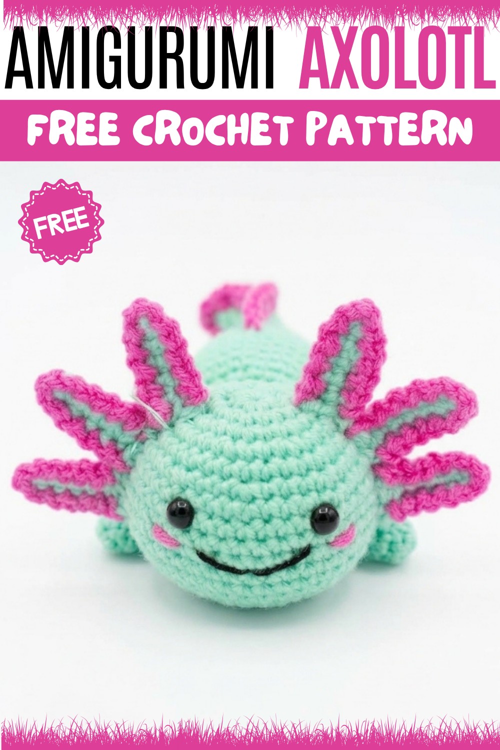 Crochet Amigurumi Axolotl Pattern