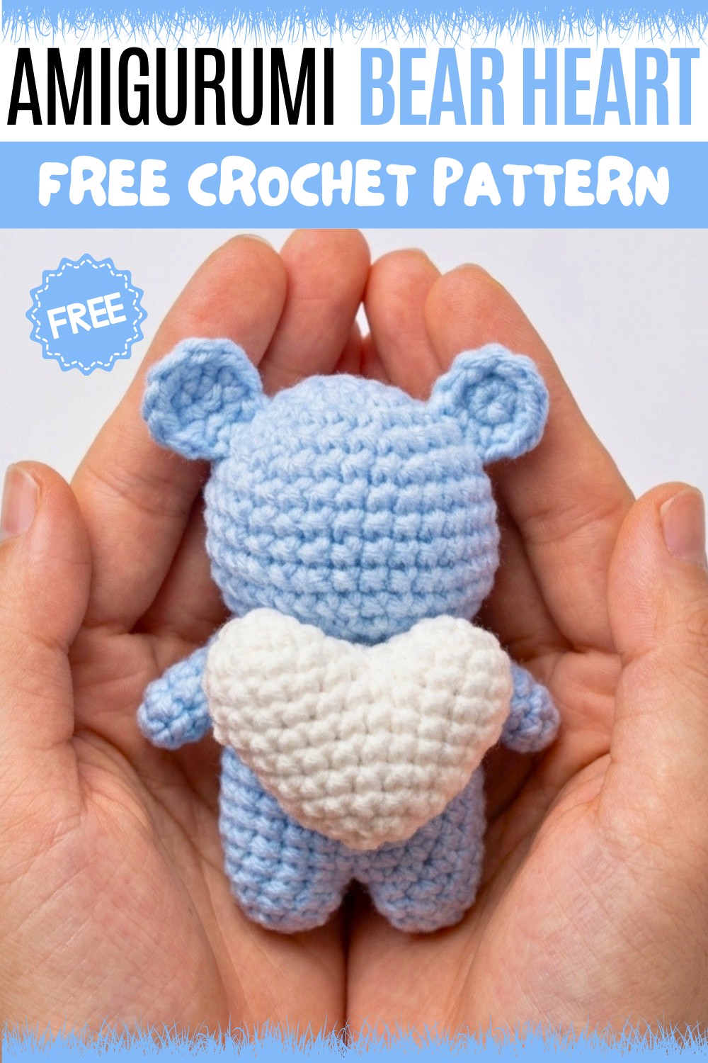 Crochet Amigurumi Bear Heart Pattern