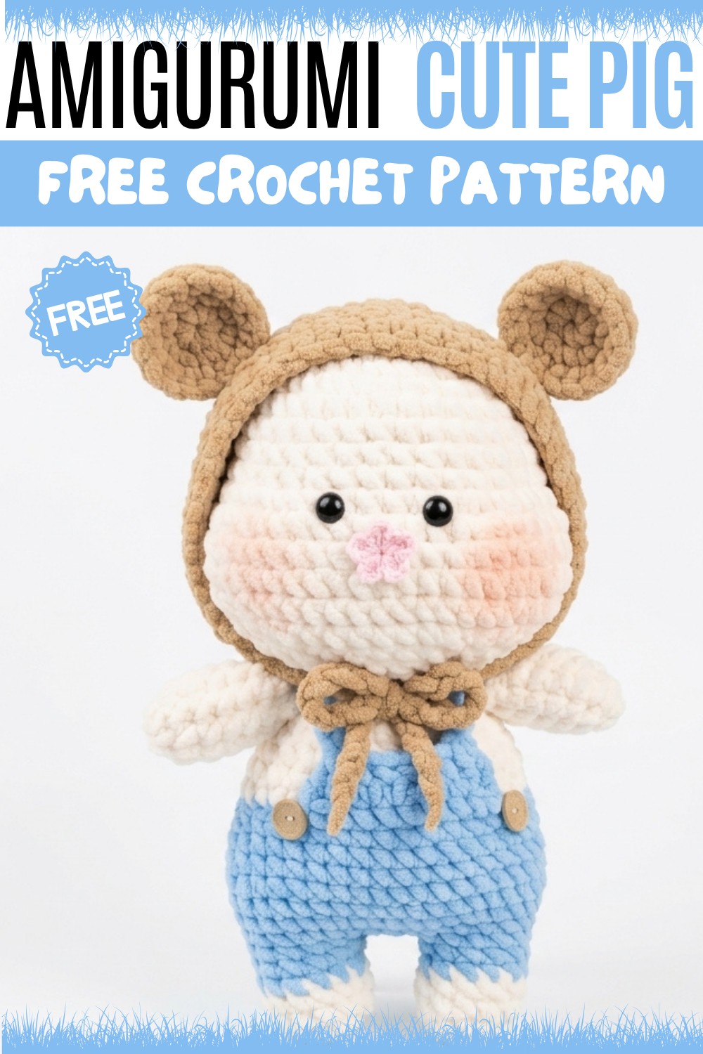 Crochet Amigurumi Cute Pig Pattern