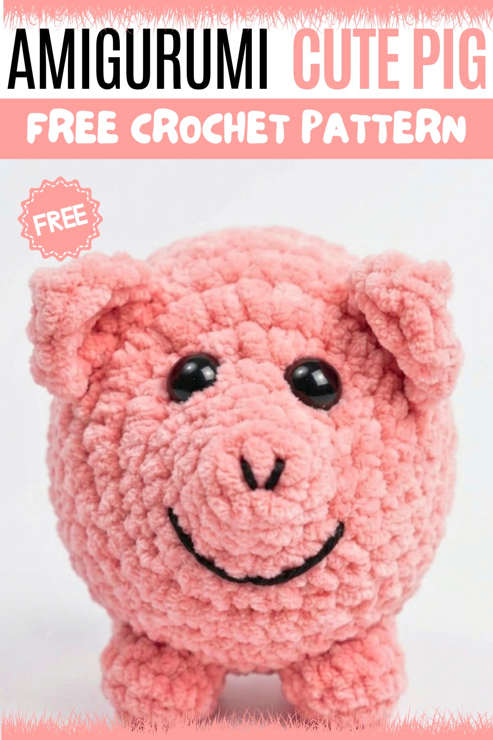Crochet Amigurumi Cute Pig Pattern