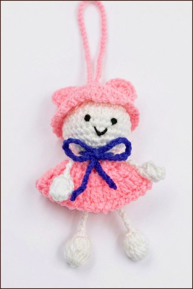 Crochet Amigurumi Doll Bag Charm Pattern 6