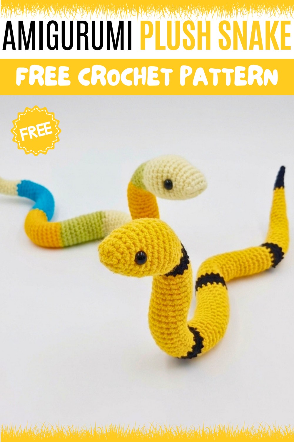 Crochet Amigurumi Plush Snake Pattern