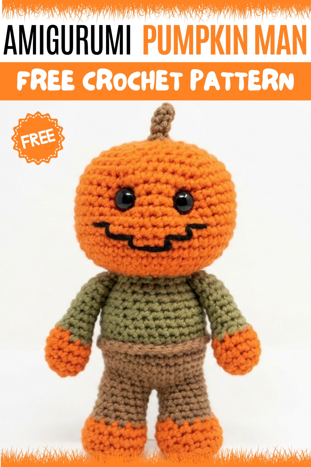 Crochet Amigurumi Pumpkin Man Pattern