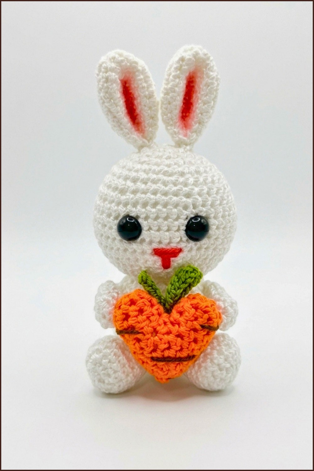 Crochet Amigurumi Rabbit Heart Carrot Pattern 6