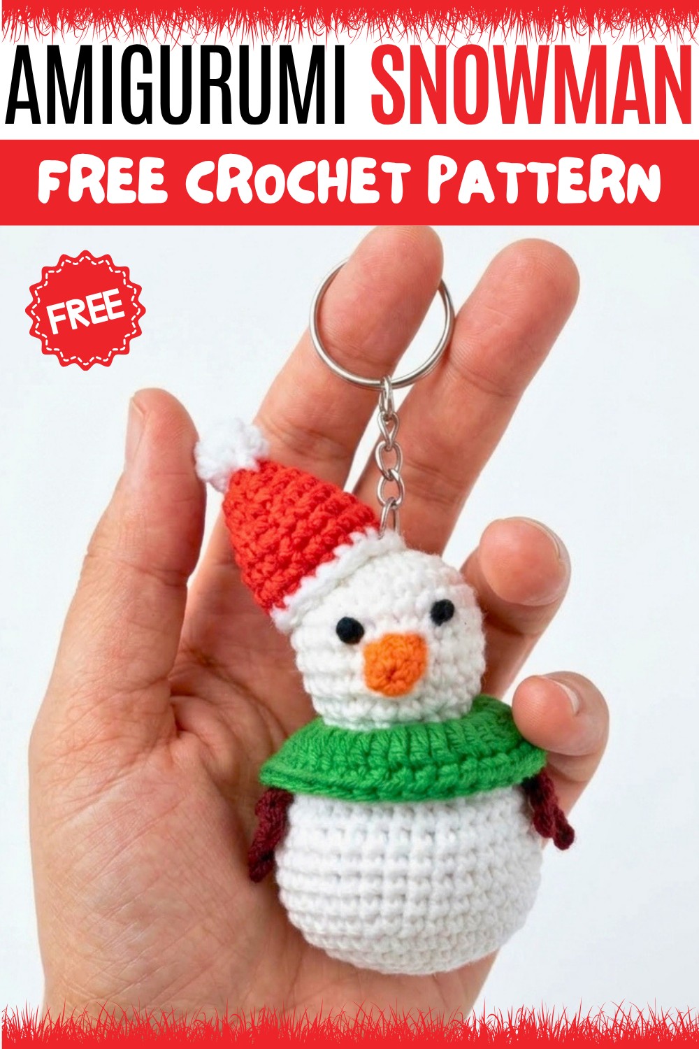 Crochet Amigurumi Snowman Pattern
