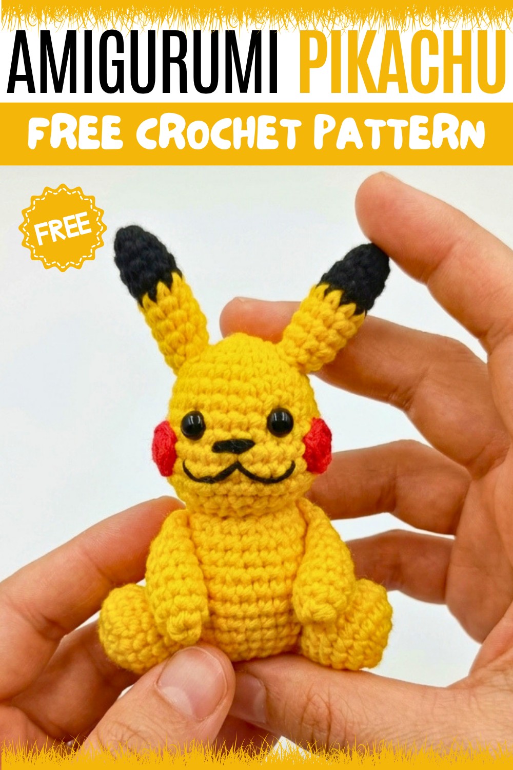 Crochet Amigurumi pikachu Pattern