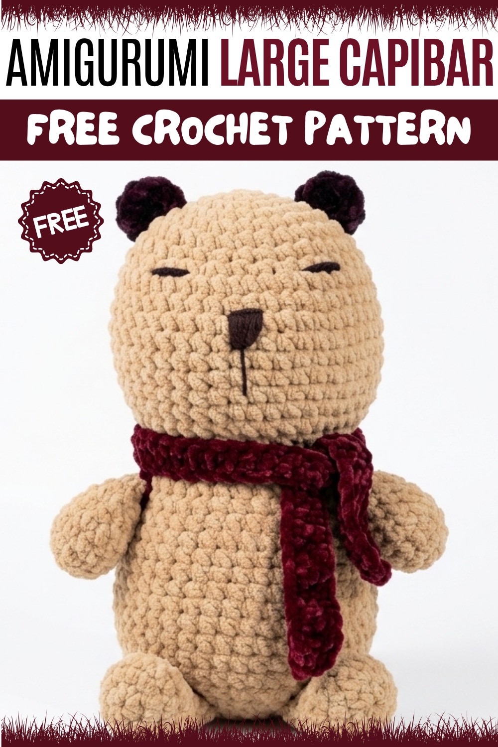 Crochet Large Capibar Pattern