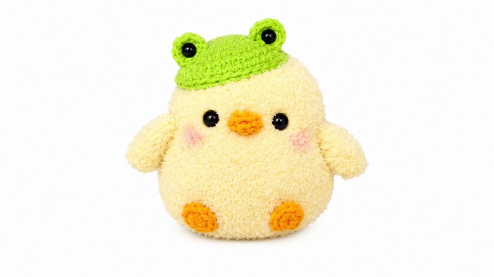 Crochet Amigurumi Chick With Frog Hat Pattern 5