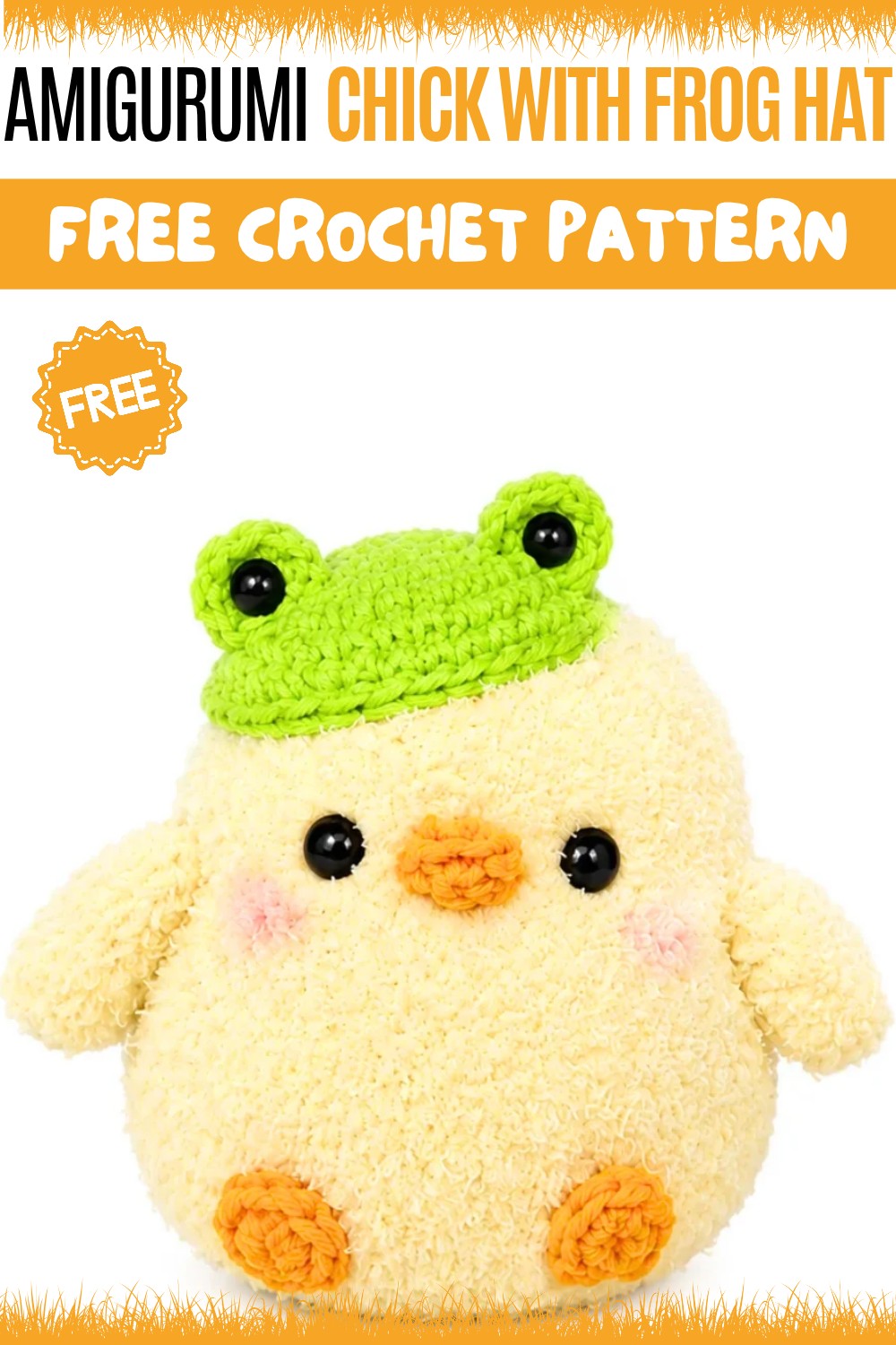 Crochet Amigurumi Chick With Frog Hat Pattern