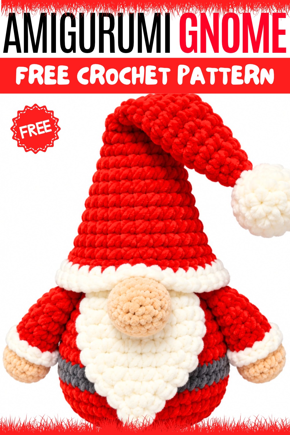 Crochet Amigurumi Gnome Pattern