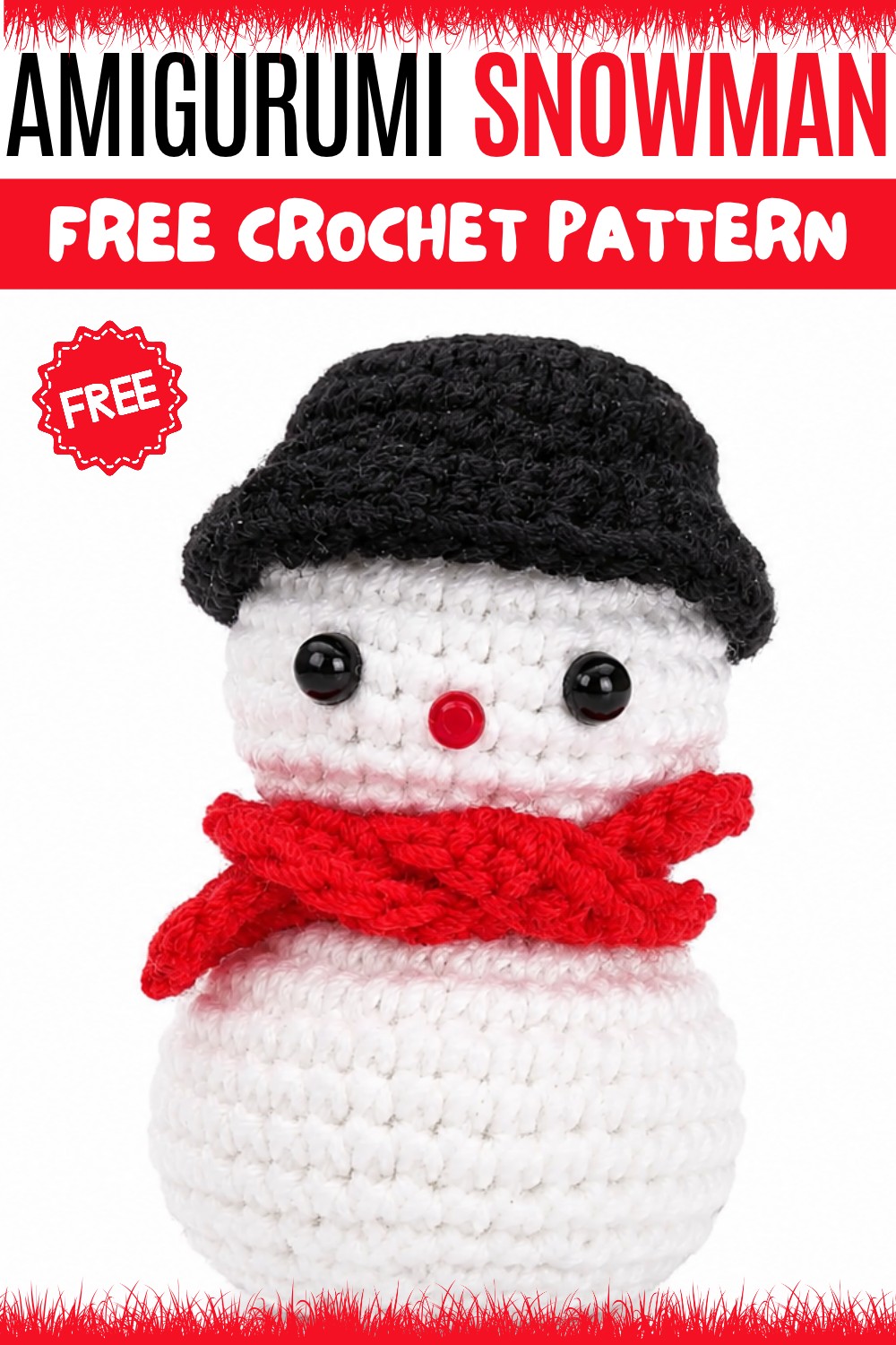 Crochet Amigurumi Snowman Pattern