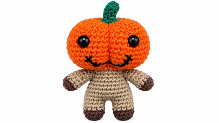 Easy Crochet Amigurumi Pumpkin Doll Free Pattern With Autumn Charm 